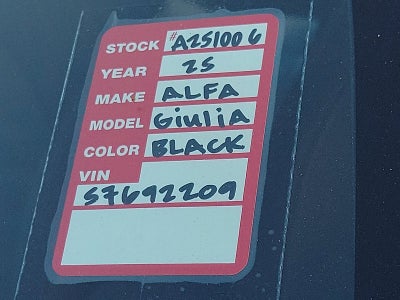 2025 Alfa Romeo Giulia GIULIA INTENSA RWD