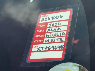 2026 Alfa Romeo Giulia GIULIA