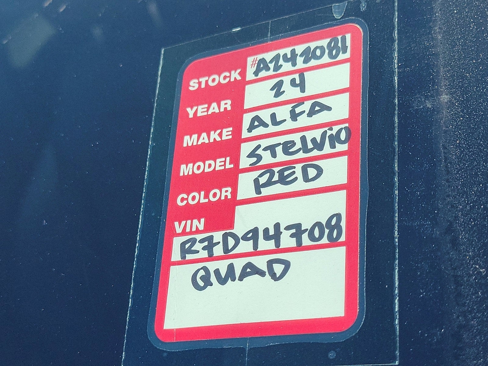 2024 Alfa Romeo Stelvio STELVIO QUADRIFOGLIO AWD