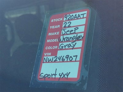 2022 Jeep Wrangler Unlimited Sport