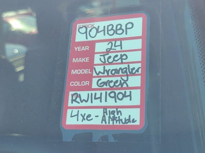 2024 Jeep Wrangler High Altitude 4xe