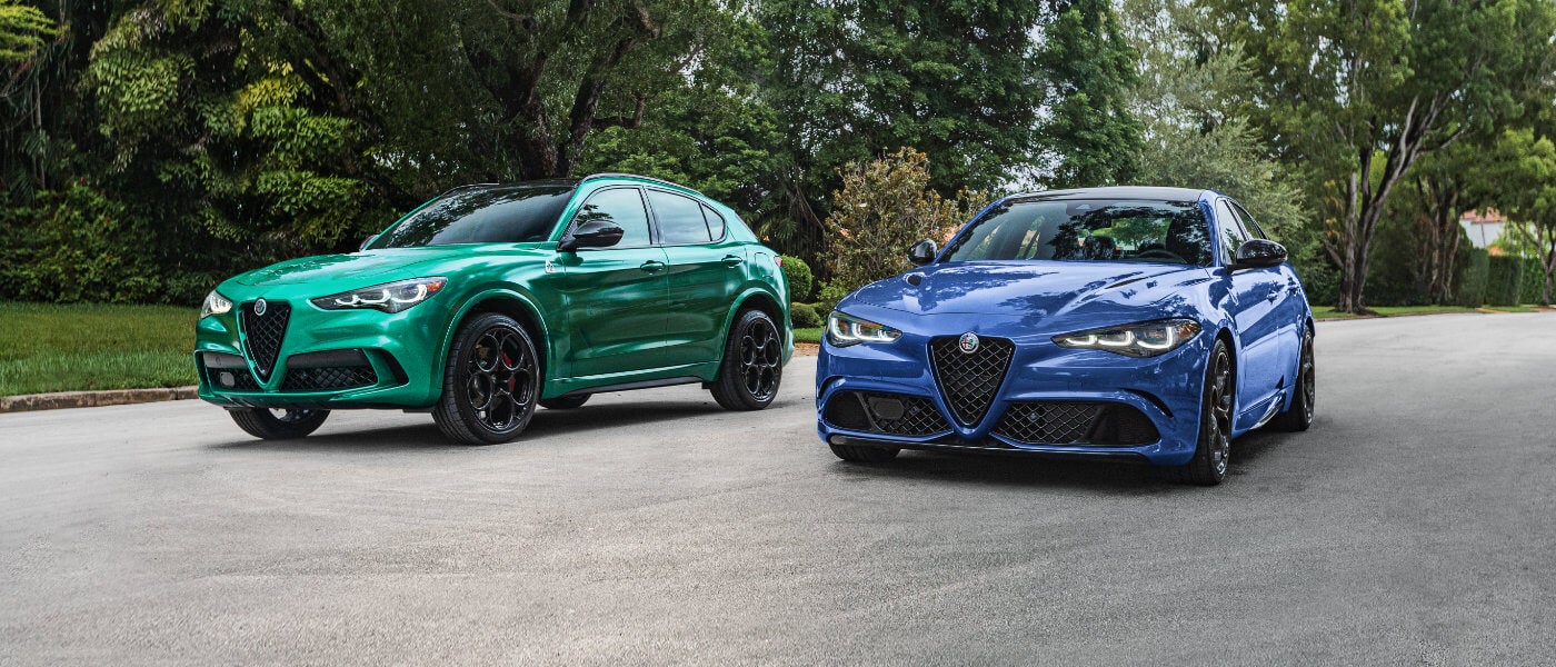 2025 Alfa Romeo Giulia Quadrifolio Exterior Side Street With Stelvio