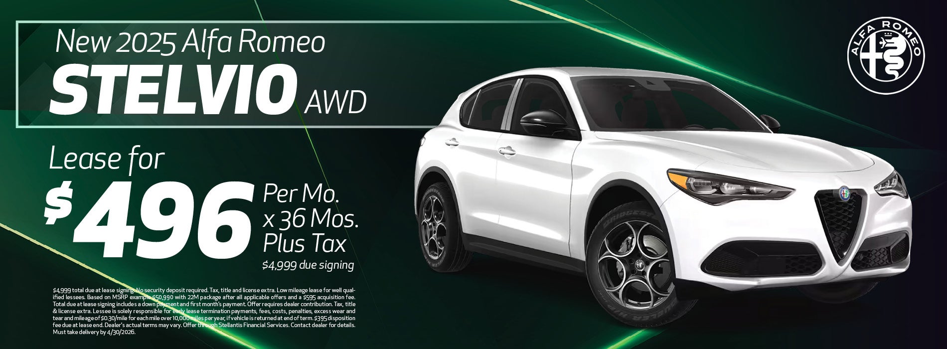 2025 Alfa Romeo Stelvio Lease Offer