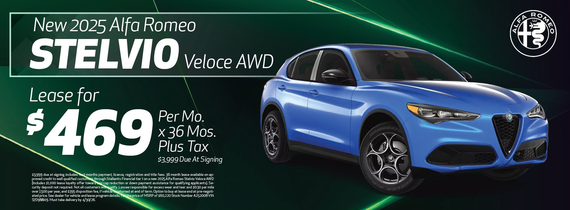 2025 Alfa Romeo Stelvio Lease Offer