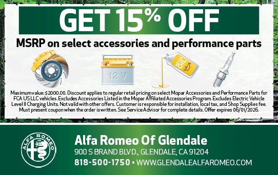 Get 15% Off Select Parts & Accessories