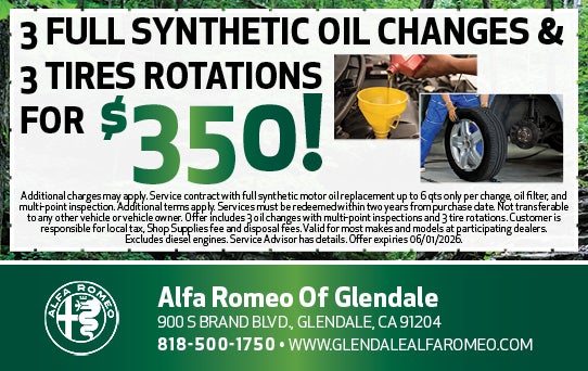 Synthetic Oil Change & Tire Rotation