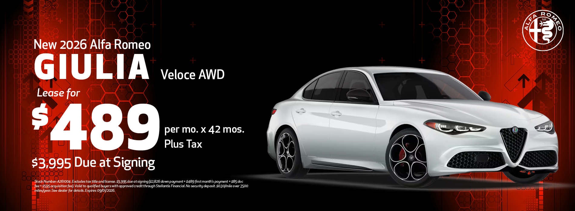2026 Alfa Romeo Giulia Lease Offer