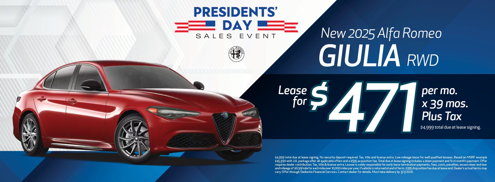 2025 Alfa Romeo Giulia Lease Offer