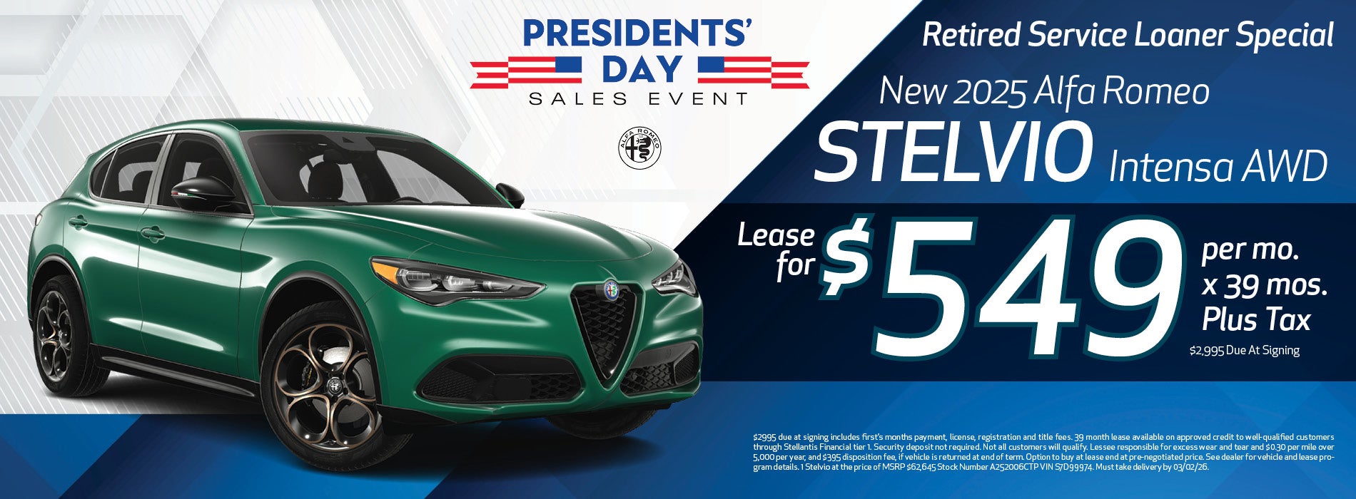 2025 Alfa Romeo Stelvio Lease Offer