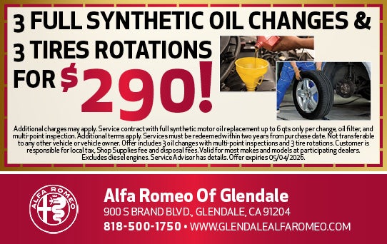 Synthetic Oil Change & Tire Rotation