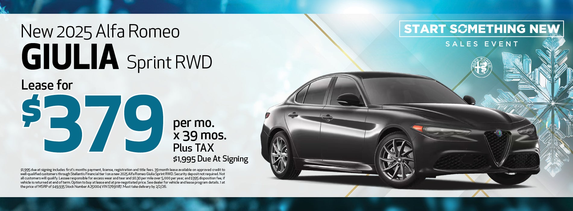 2025 Alfa Romeo Giulia Lease Offer