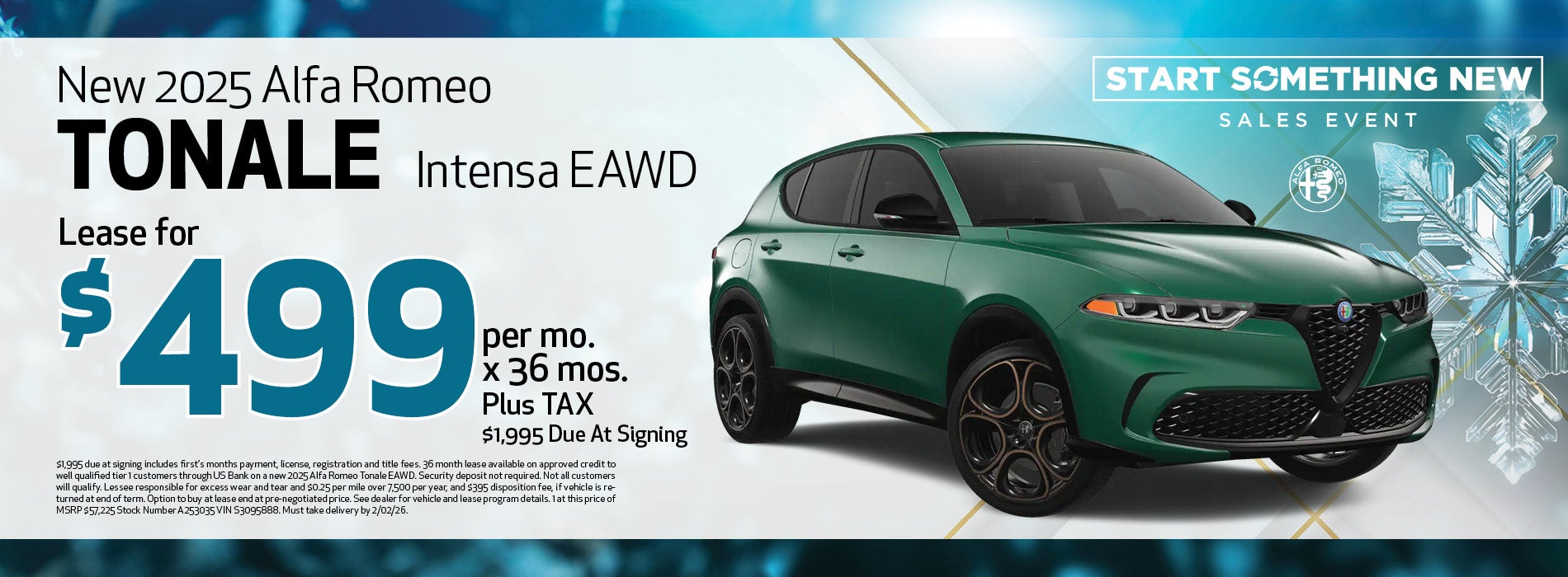 2025 Alfa Romeo Tonale Lease Offer