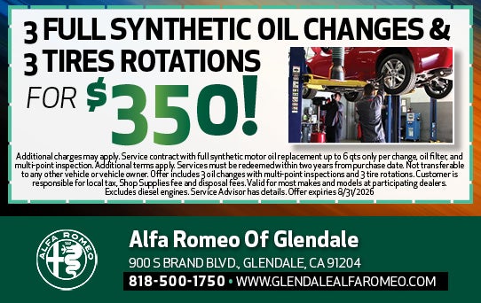 Synthetic Oil Change & Tire Rotation