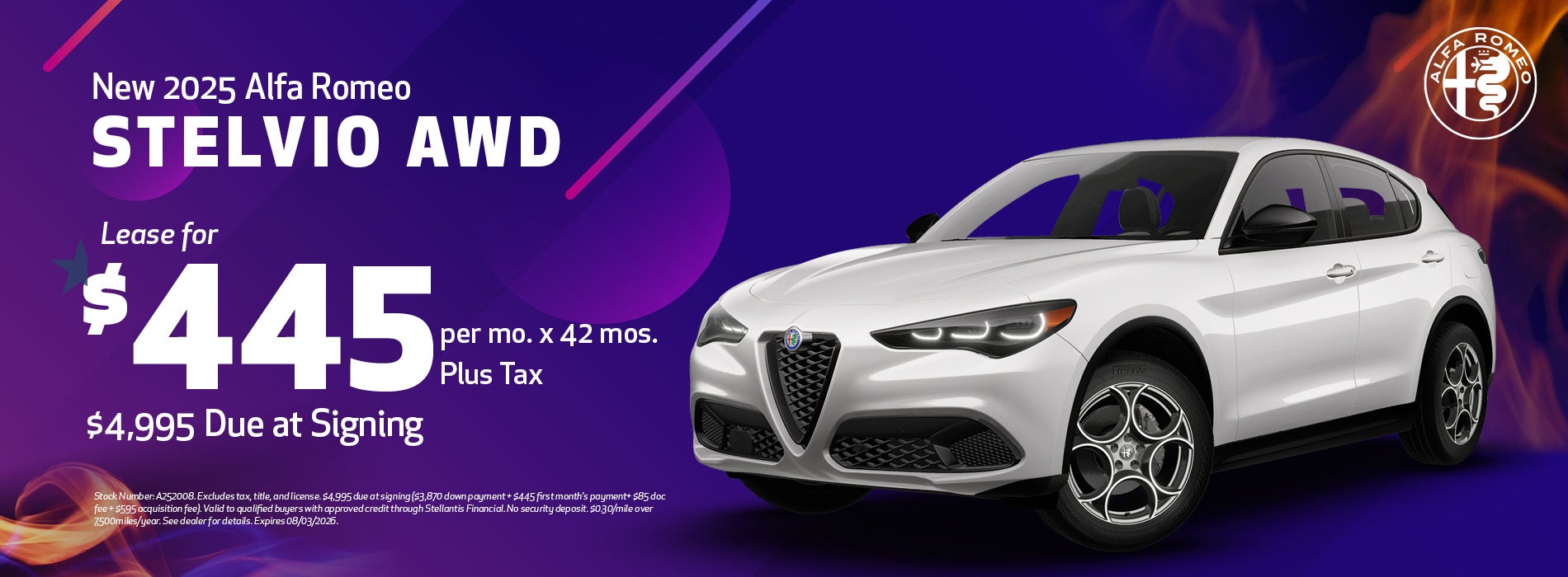 2025 Alfa Romeo Stelvio Lease Offer