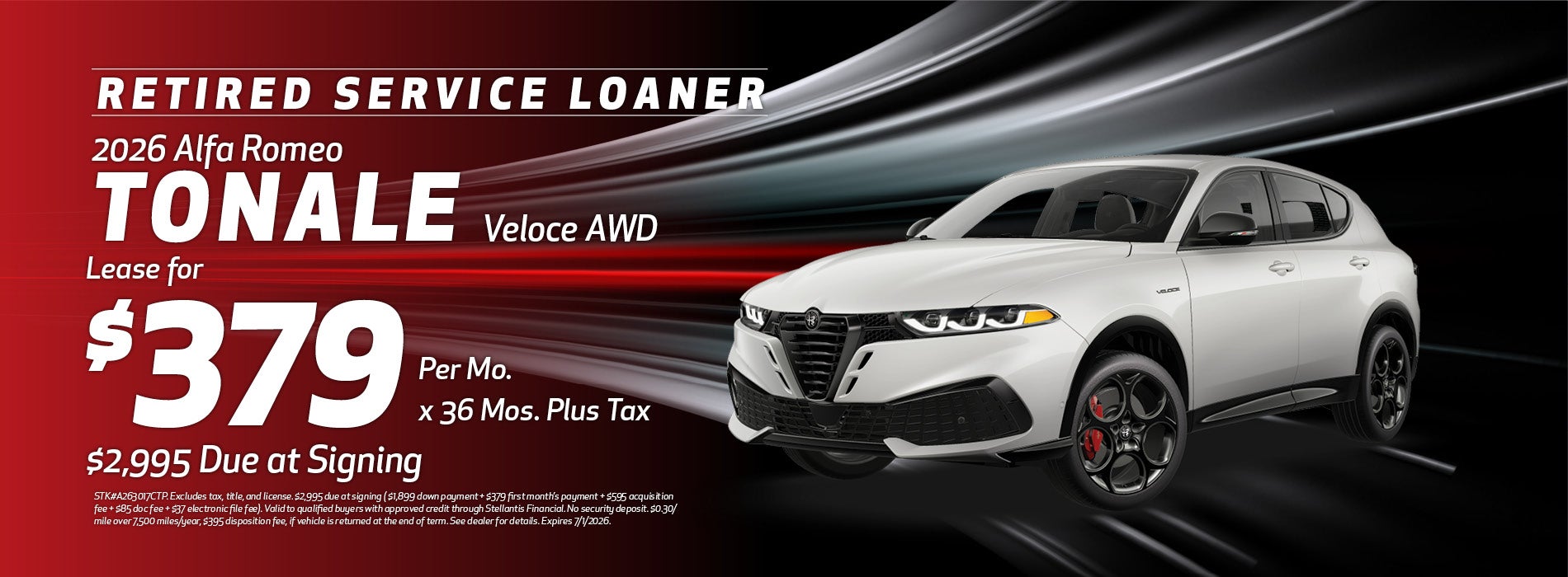 2026 Alfa Romeo Tonale Lease Offer