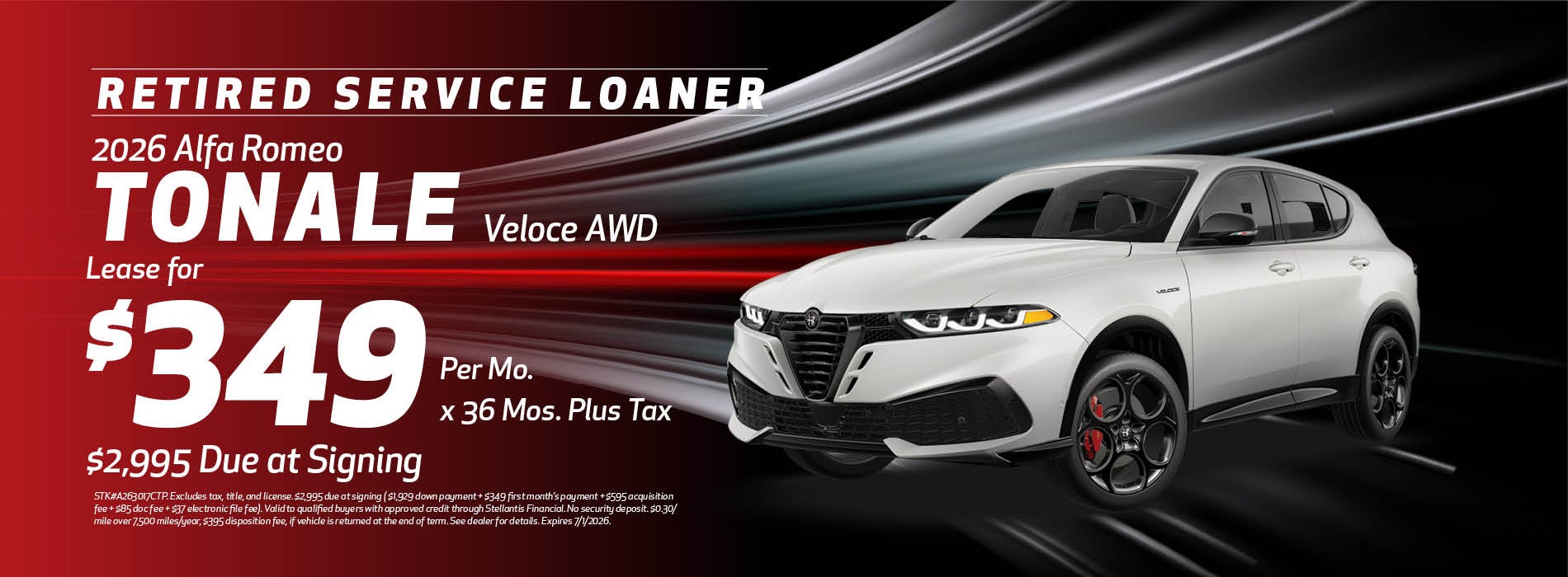 2026 Alfa Romeo Tonale Lease Offer
