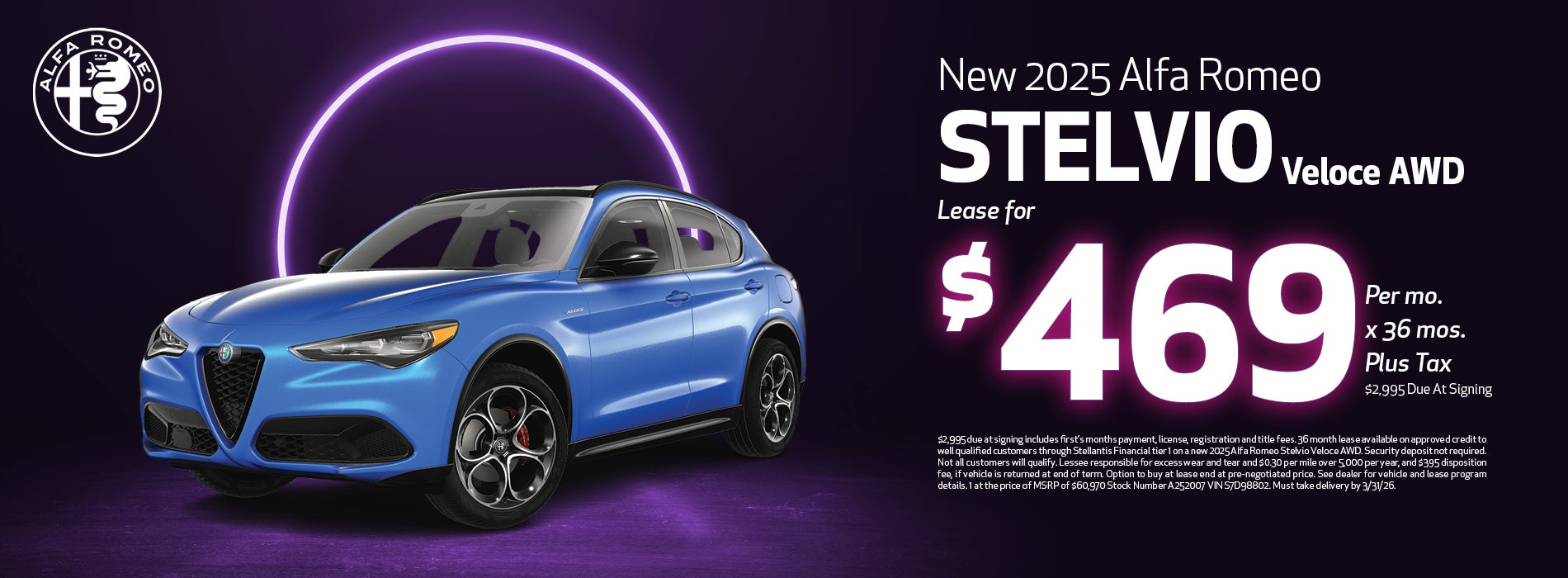 2025 Alfa Romeo Stelvio Lease Offer
