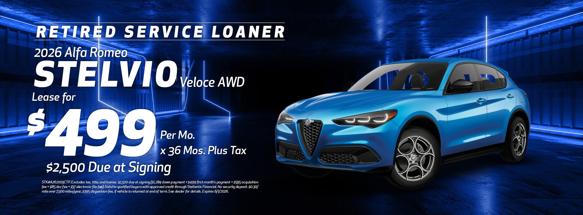 2026 Alfa Romeo Stelvio Lease Offer