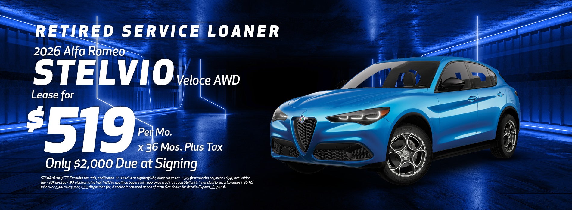 2026 Alfa Romeo Stelvio Lease Offer