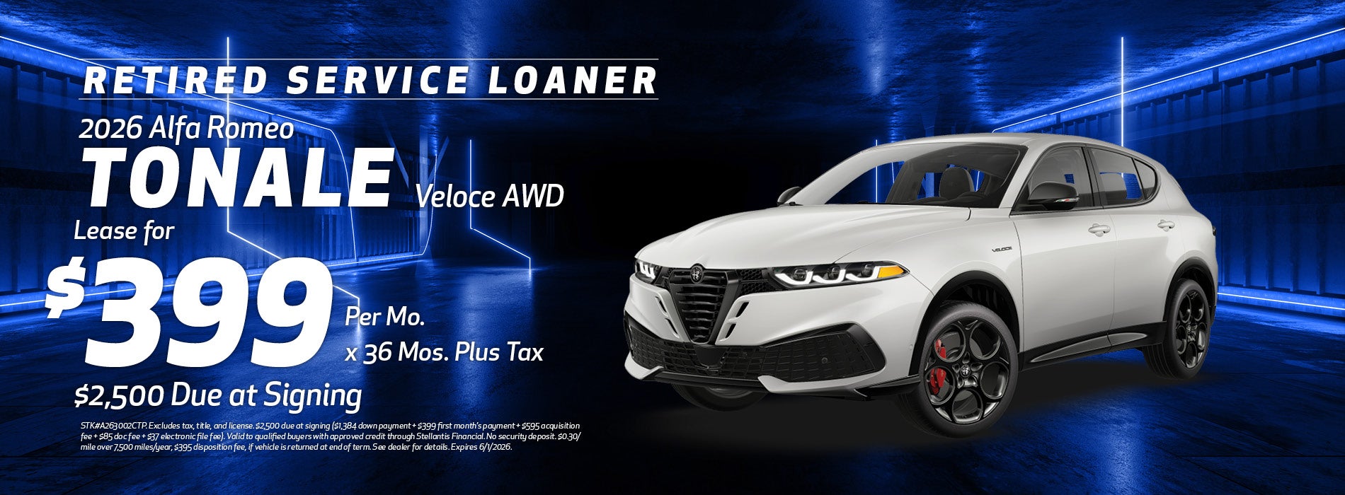 2026 Alfa Romeo Tonale Lease Offer