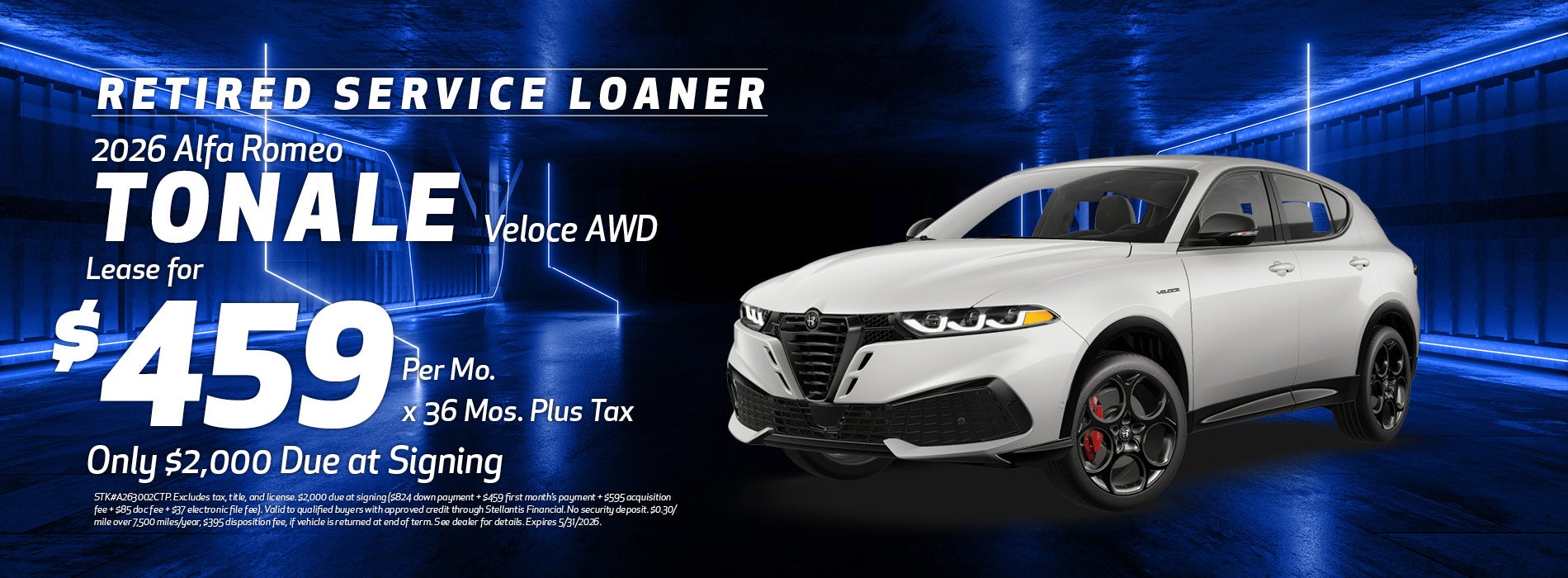 2026 Alfa Romeo Tonale Lease Offer