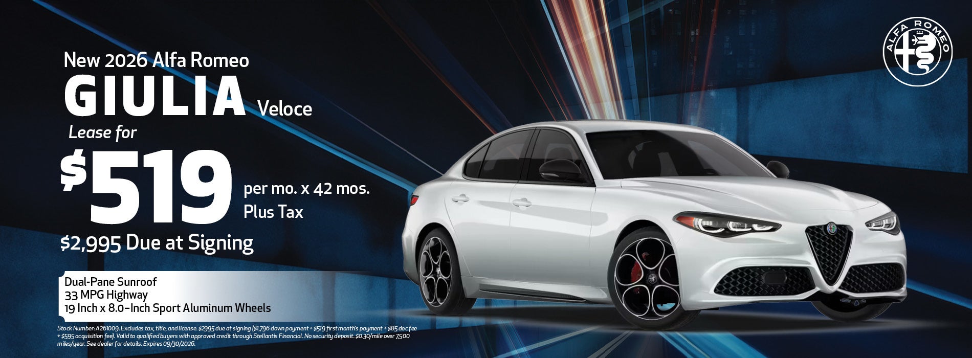 2026 Alfa Romeo Giulia Lease Offer