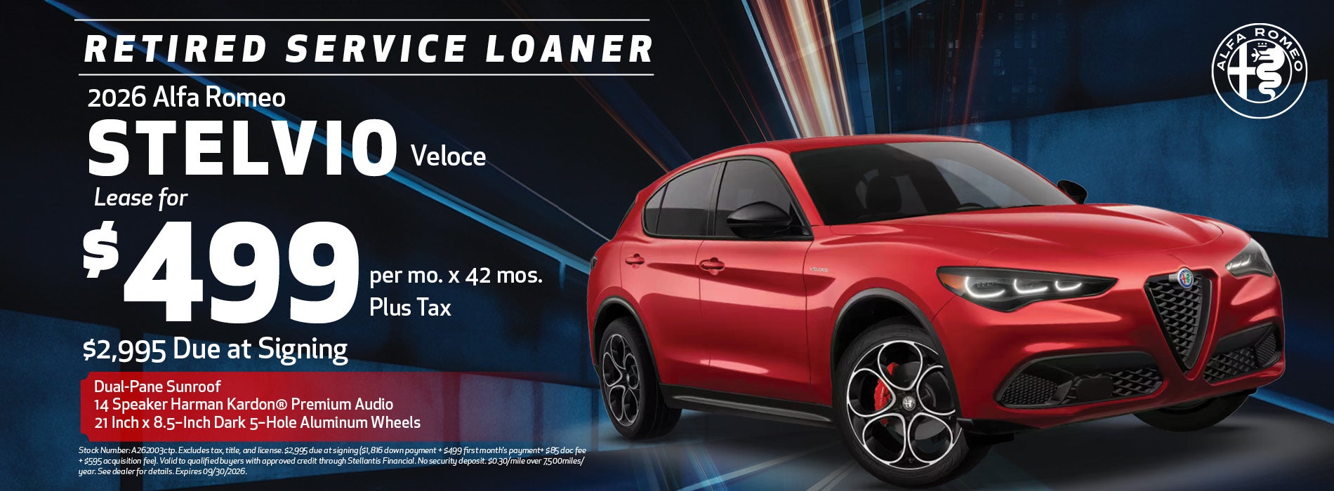 2026 Alfa Romeo Stelvio Lease Offer