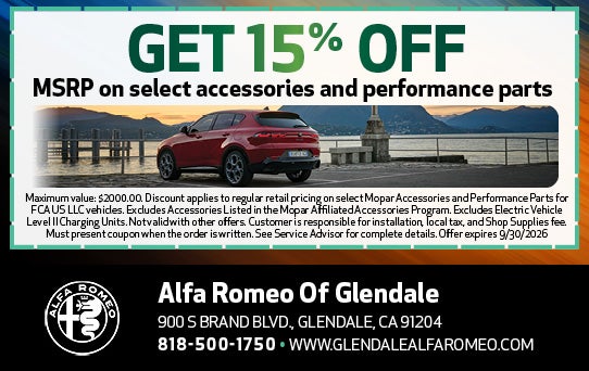 Get 15% Off Select Parts & Accessories